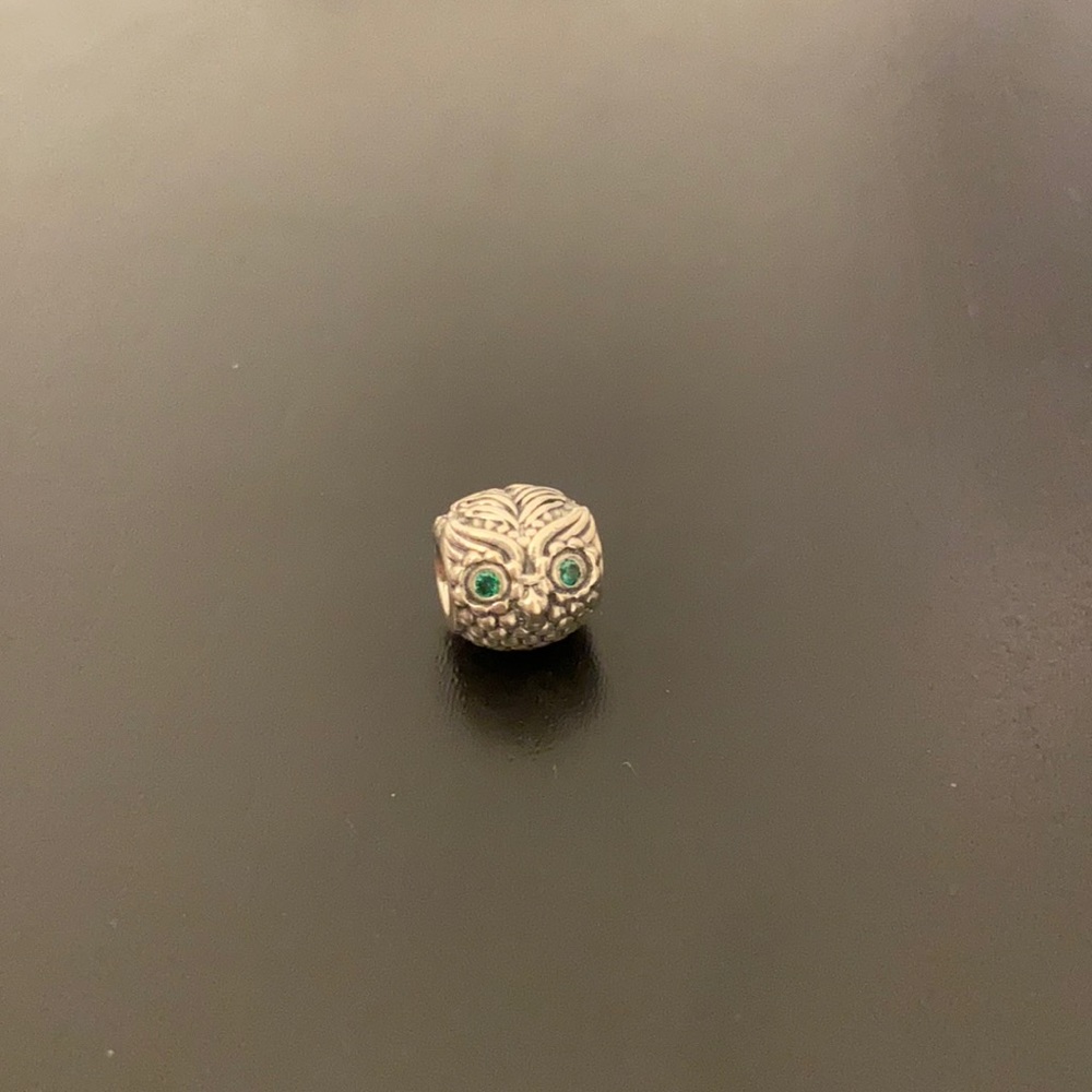 Authentic Pandora Charm Dark Green Wise Owl